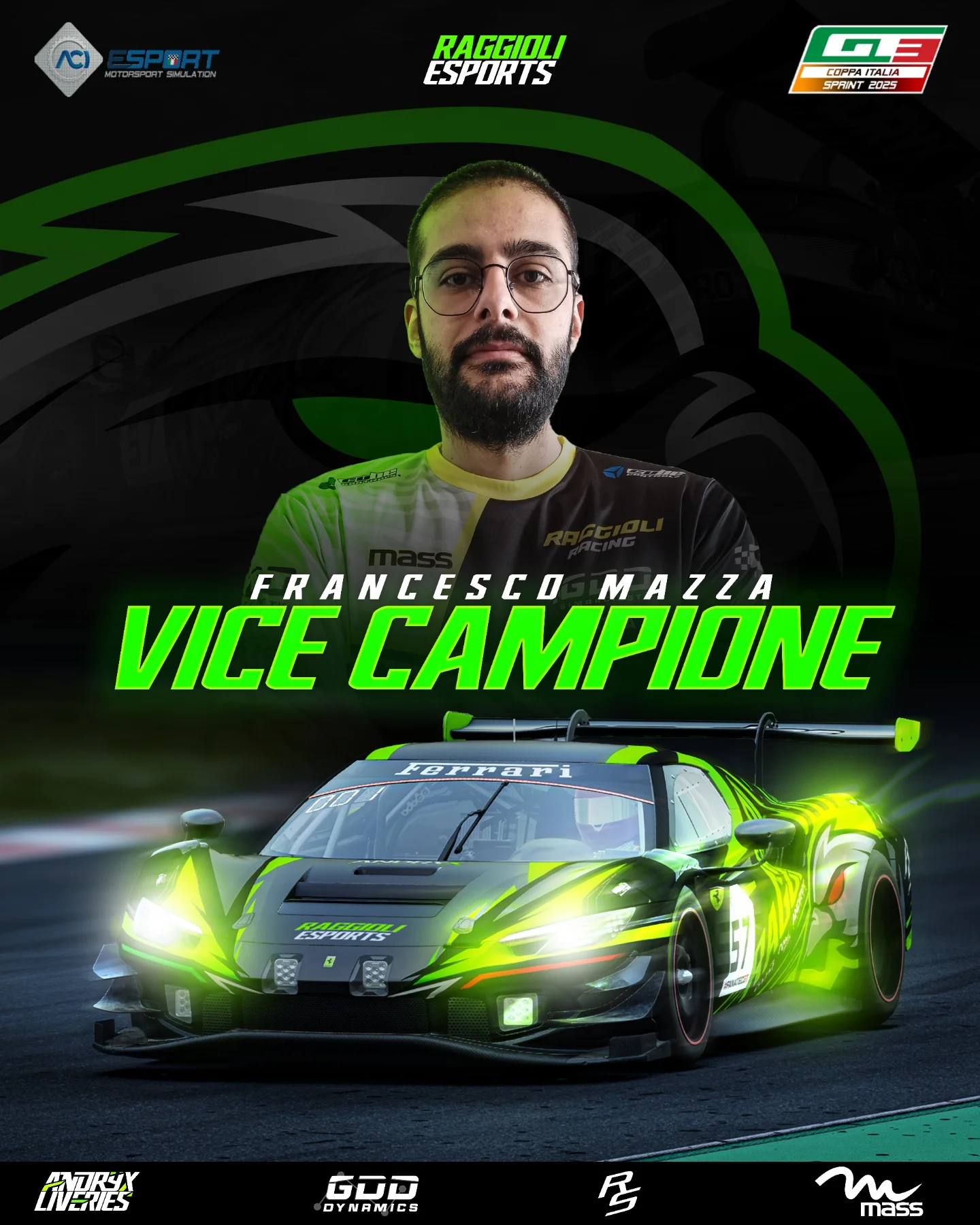 Francesco Mazza, GT3 Vice-Champion